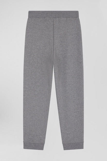 Regular Grey Brushed Cotton Fleece Jogging Bottoms_05