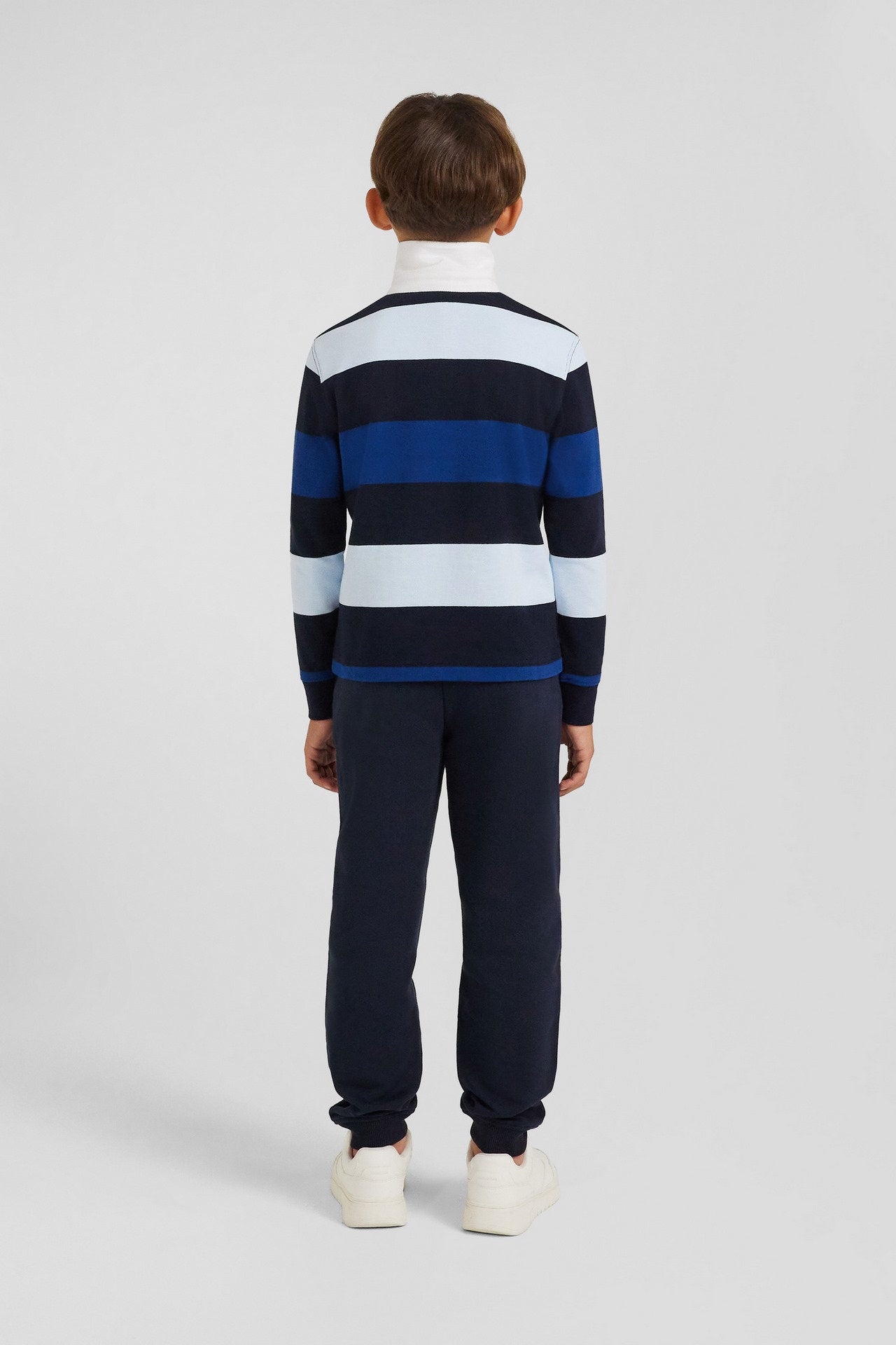 Regular Navy Blue Striped Long-Sleeved Cotton Rugby Shirt_03