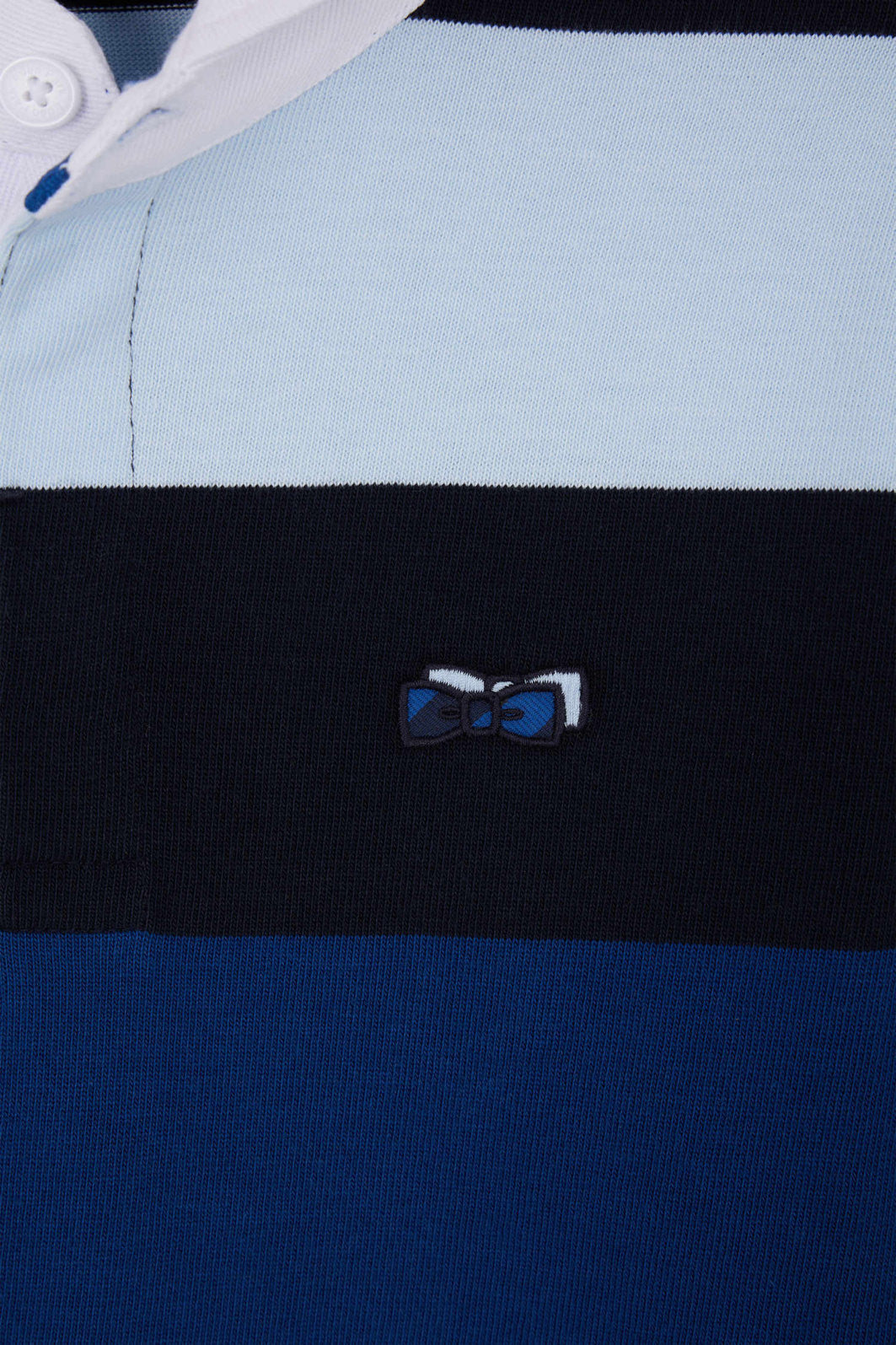 Regular Navy Blue Striped Long-Sleeved Cotton Rugby Shirt_06