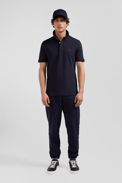 Slim Navy Blue Short-Sleeved Cotton PiquŽ Polo Shirt_02