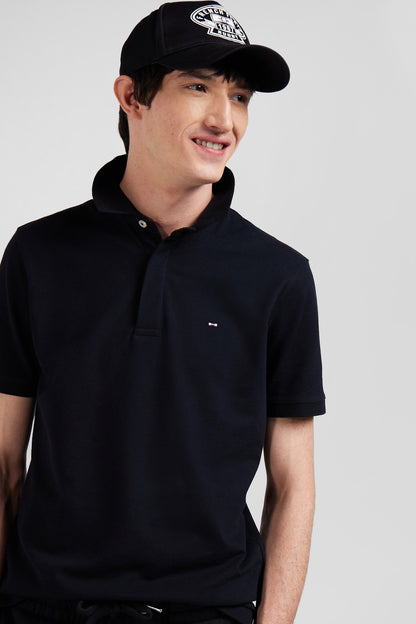 Slim Black Short-Sleeved Cotton PiquŽ Polo Shirt_01