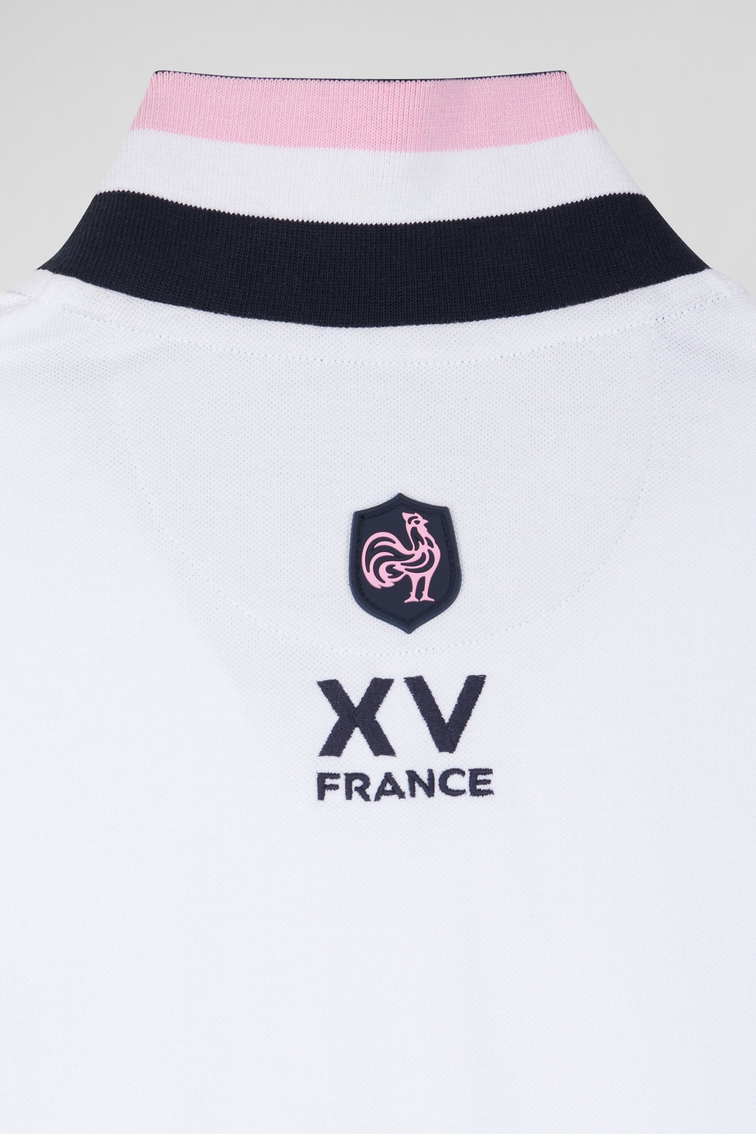 Regular White Long-Sleeved Cotton PiquŽ Polo Shirt With Xv De France Embroidery_08