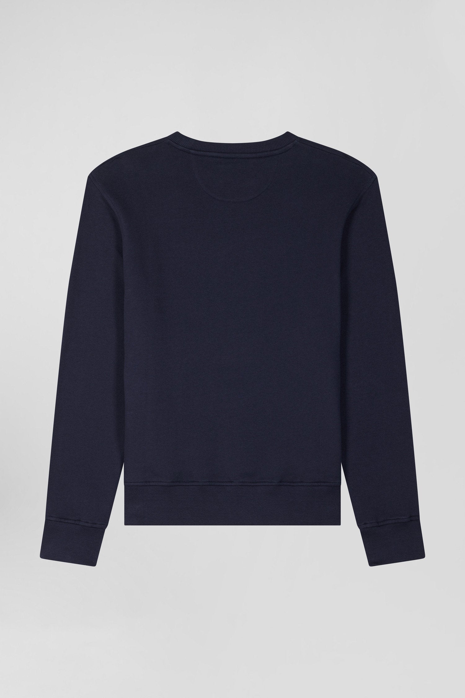 Regular Navy Brushed Cotton Fleece Sweatshirt_05