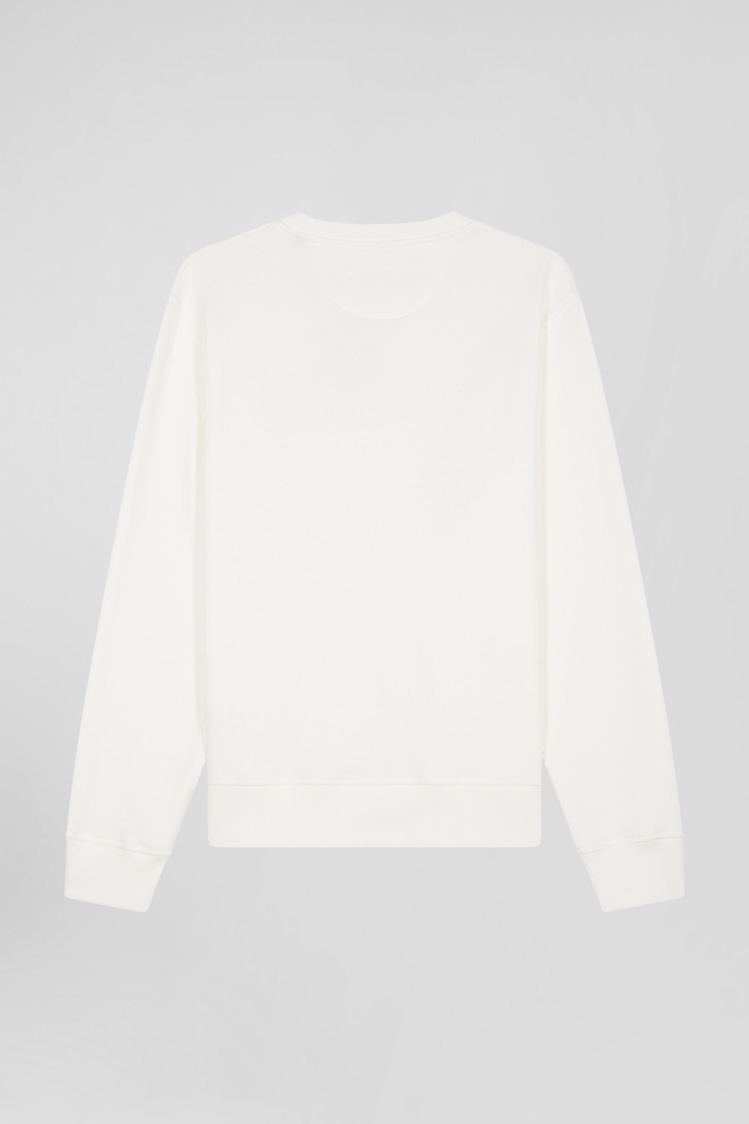 Regular Ecru Brushed Cotton Fleece Sweatshirt_05