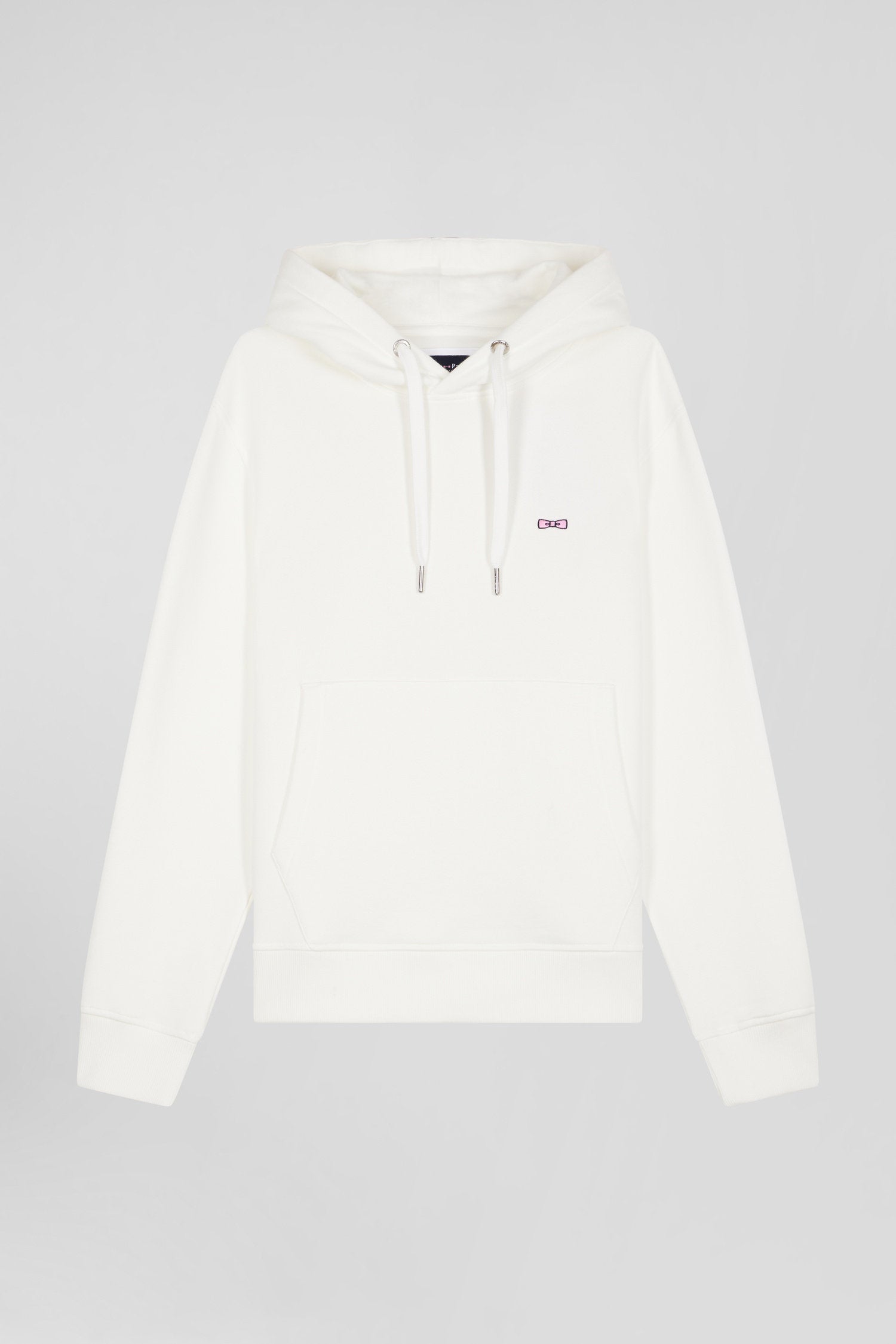 Regular Ecru Brushed Cotton Fleece Hoodie_04