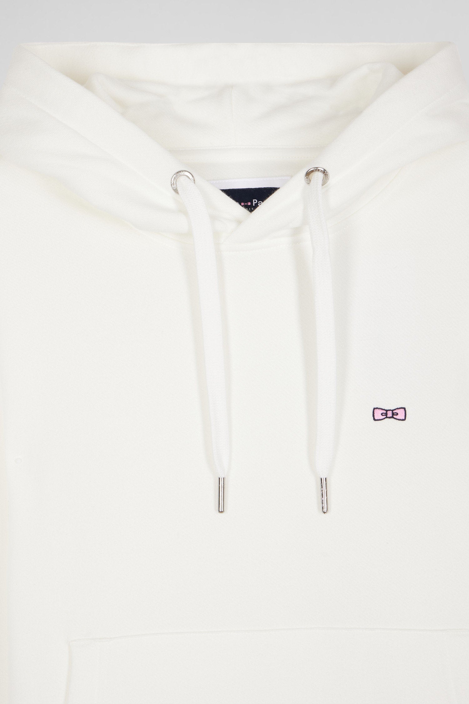 Regular Ecru Brushed Cotton Fleece Hoodie_06