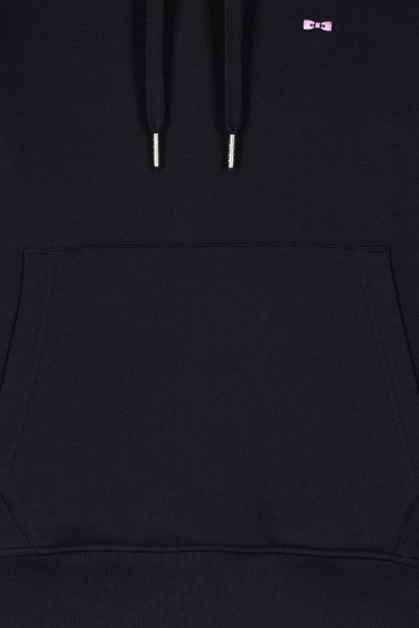 Regular Black Brushed Cotton Fleece Hoodie_08