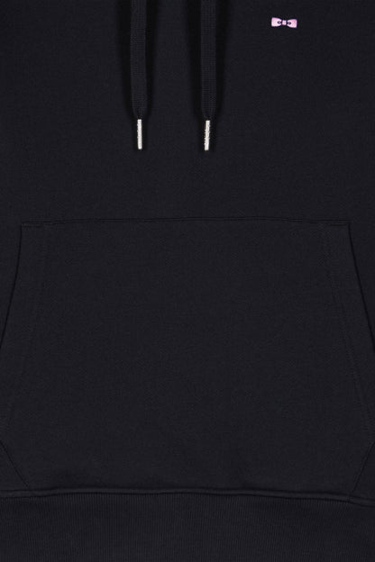 Regular Black Brushed Cotton Fleece Hoodie_08