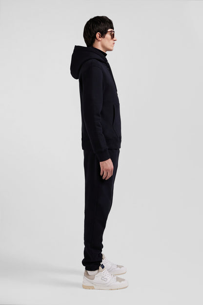 Regular Black Brushed Cotton Fleece Hoodie_09