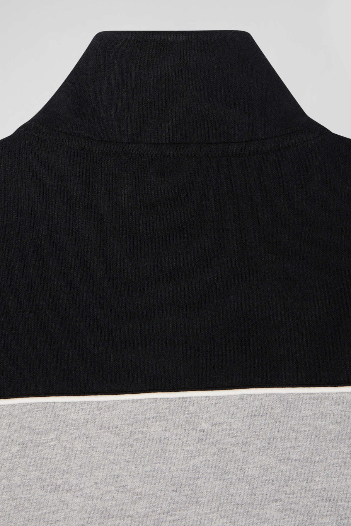 Regular Black Tricolor Zipped Cotton Blend Sweatshirt_H24MAISW0021_NO_08
