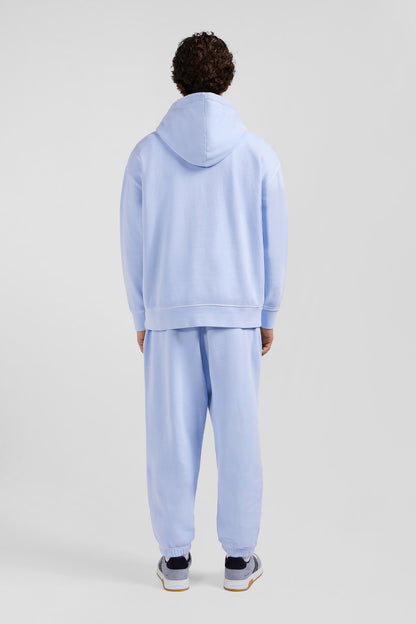 Oversize Sky Blue Unisex Dyed Cotton Fleece Hoodie_03