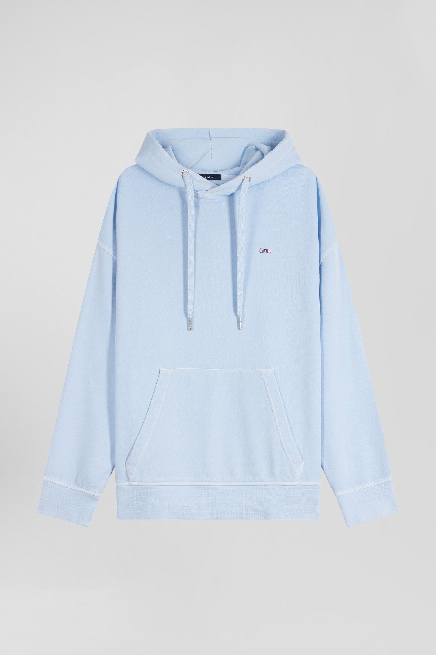 Oversize Sky Blue Unisex Dyed Cotton Fleece Hoodie_04