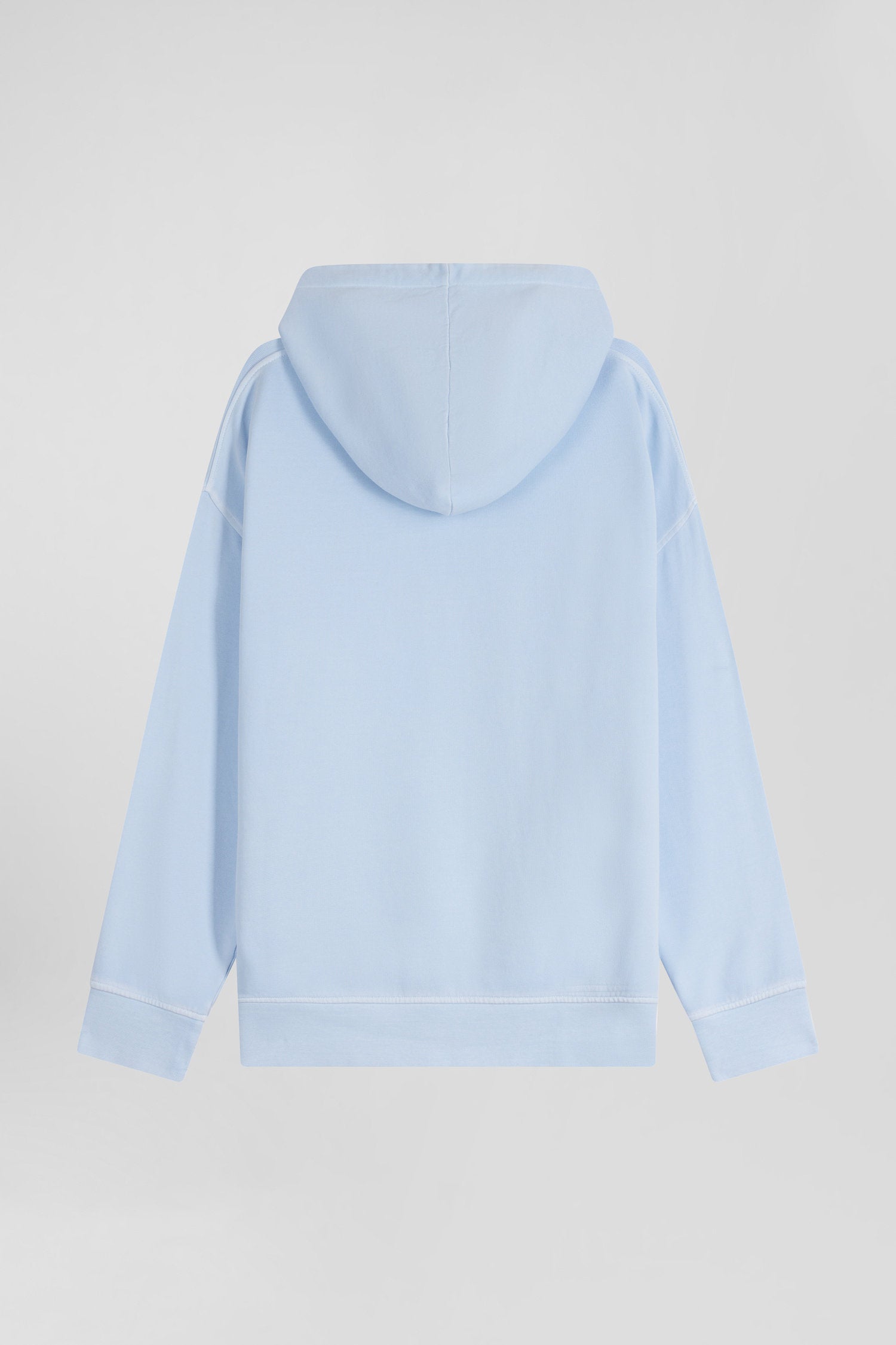 Oversize Sky Blue Unisex Dyed Cotton Fleece Hoodie_05