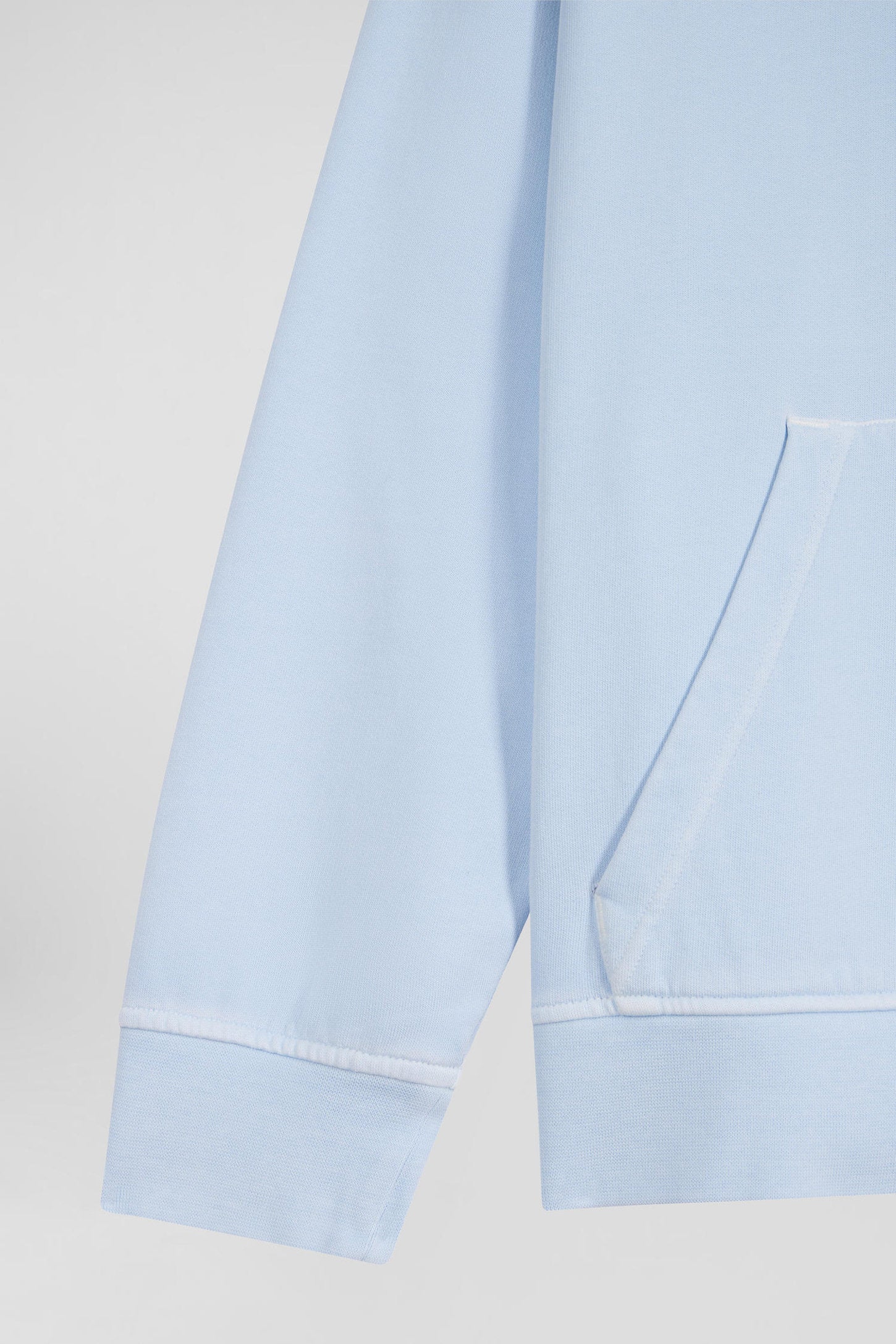 Oversize Sky Blue Unisex Dyed Cotton Fleece Hoodie_06