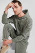 Oversize Khaki Unisex Dyed Cotton Fleece Hoodie_01