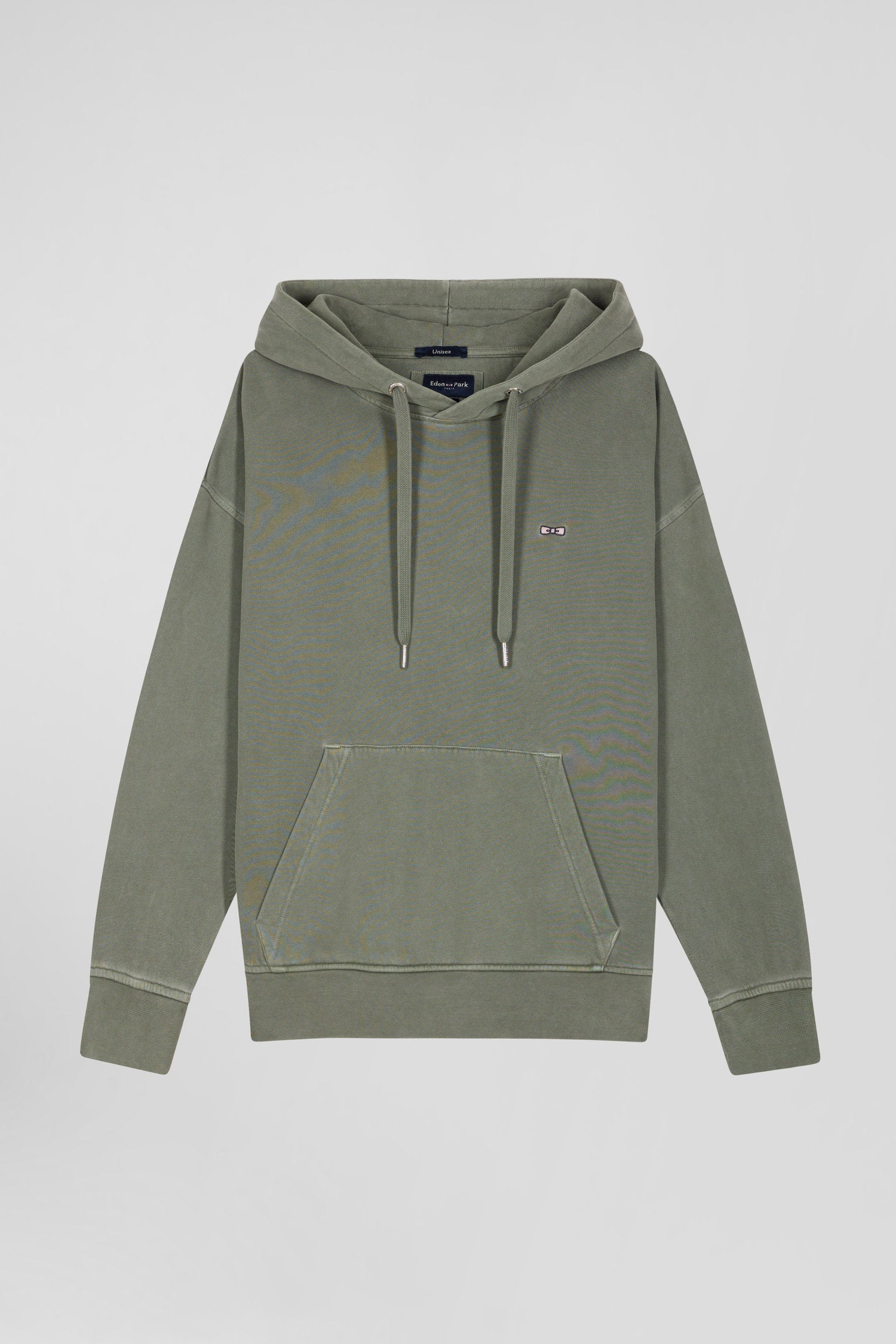 Oversize Khaki Unisex Dyed Cotton Fleece Hoodie_04