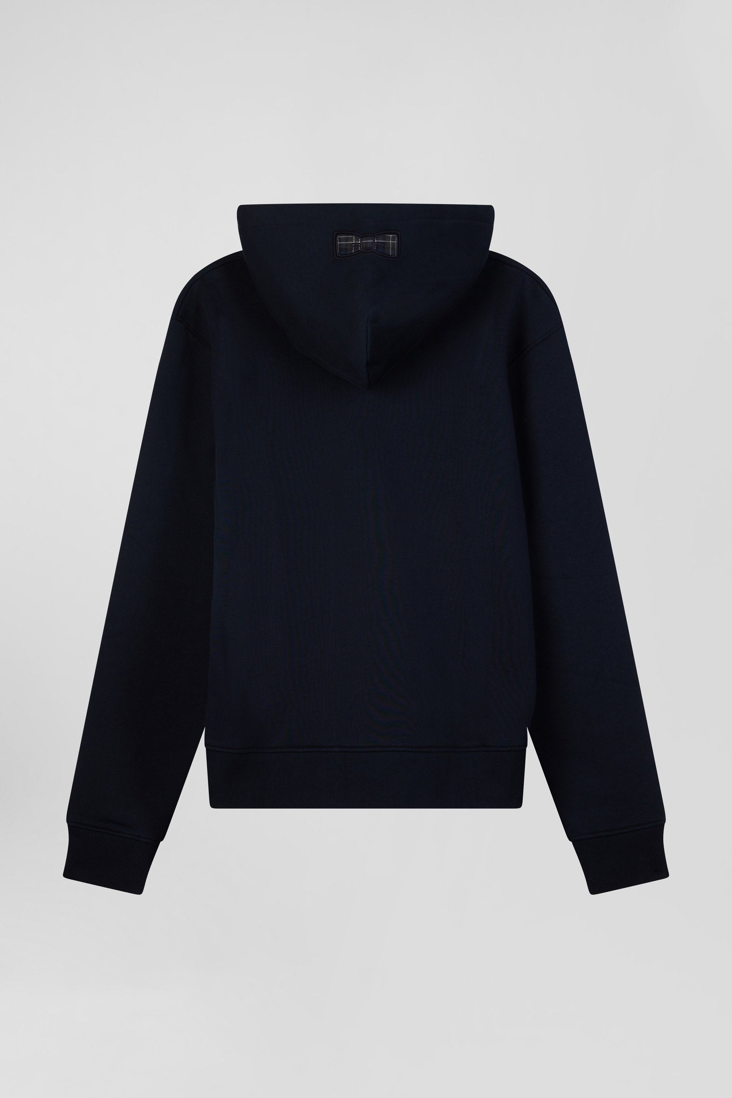 Relaxed Navy Blue Cotton Blend Hoodie_H24MAISW0035_BLF_05