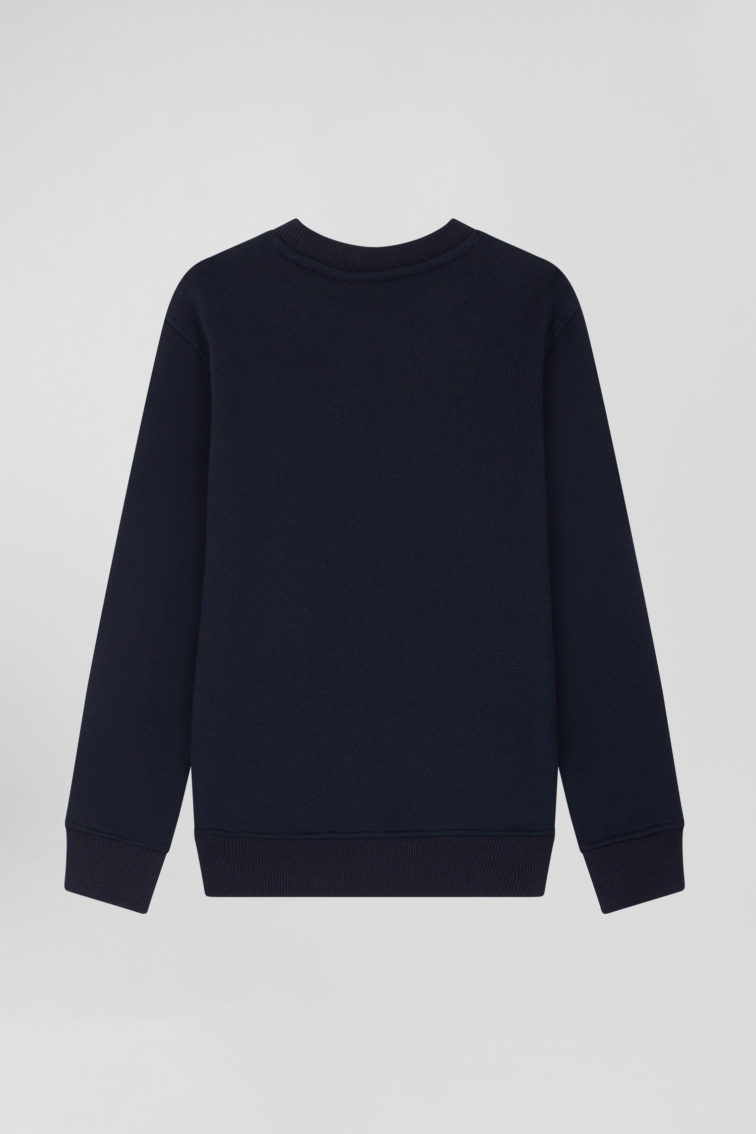 Regular Navy Blue Round Neck Cotton Sweatshirt_05