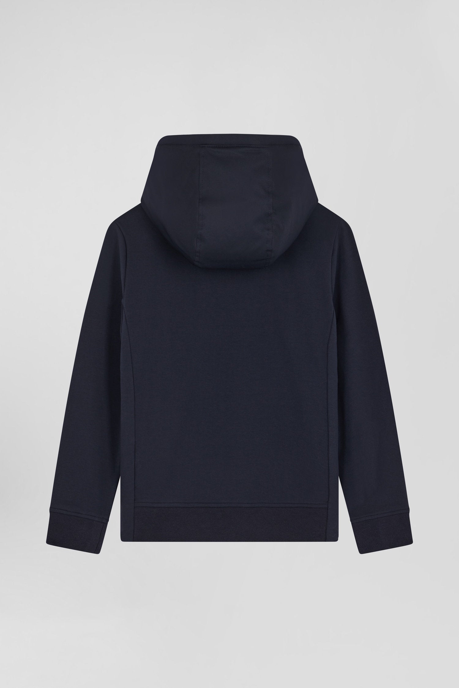 Regular Navy Blue Padded Zipped Hoodie_05