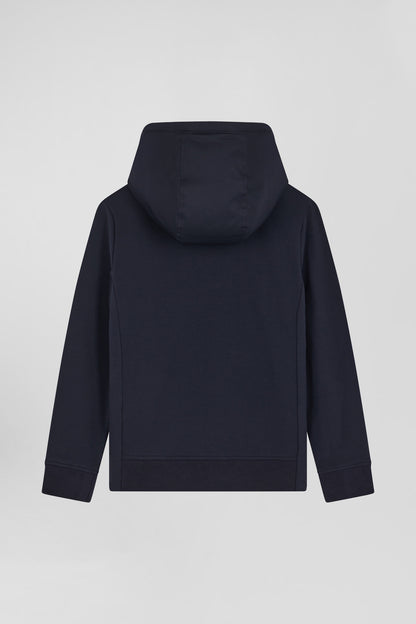 Regular Navy Blue Padded Zipped Hoodie_05