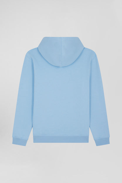 Oversize Sky Blue Embroidered Cotton Blend Hoodie_H24MAISW0052_BLM_05