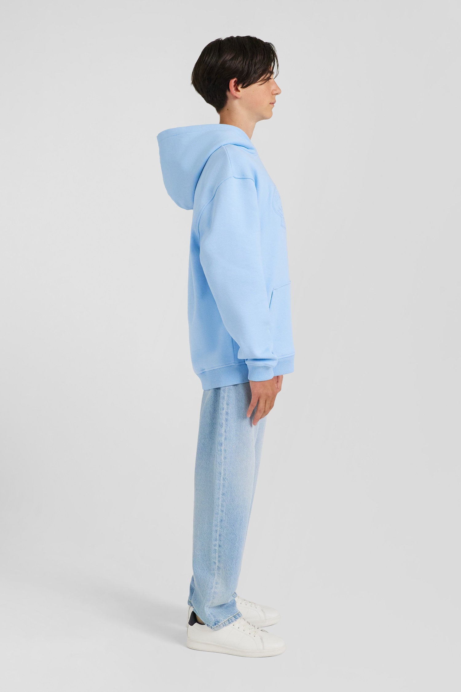 Oversize Sky Blue Embroidered Cotton Blend Hoodie_H24MAISW0052_BLM_09