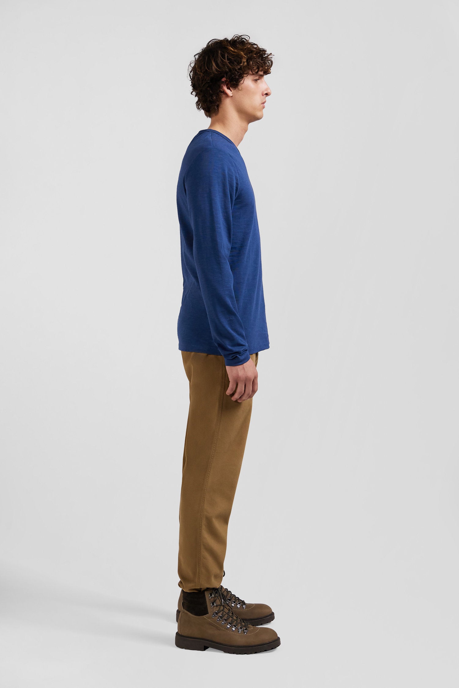 Slim Blue Long-Sleeved Cotton T-Shirt_04