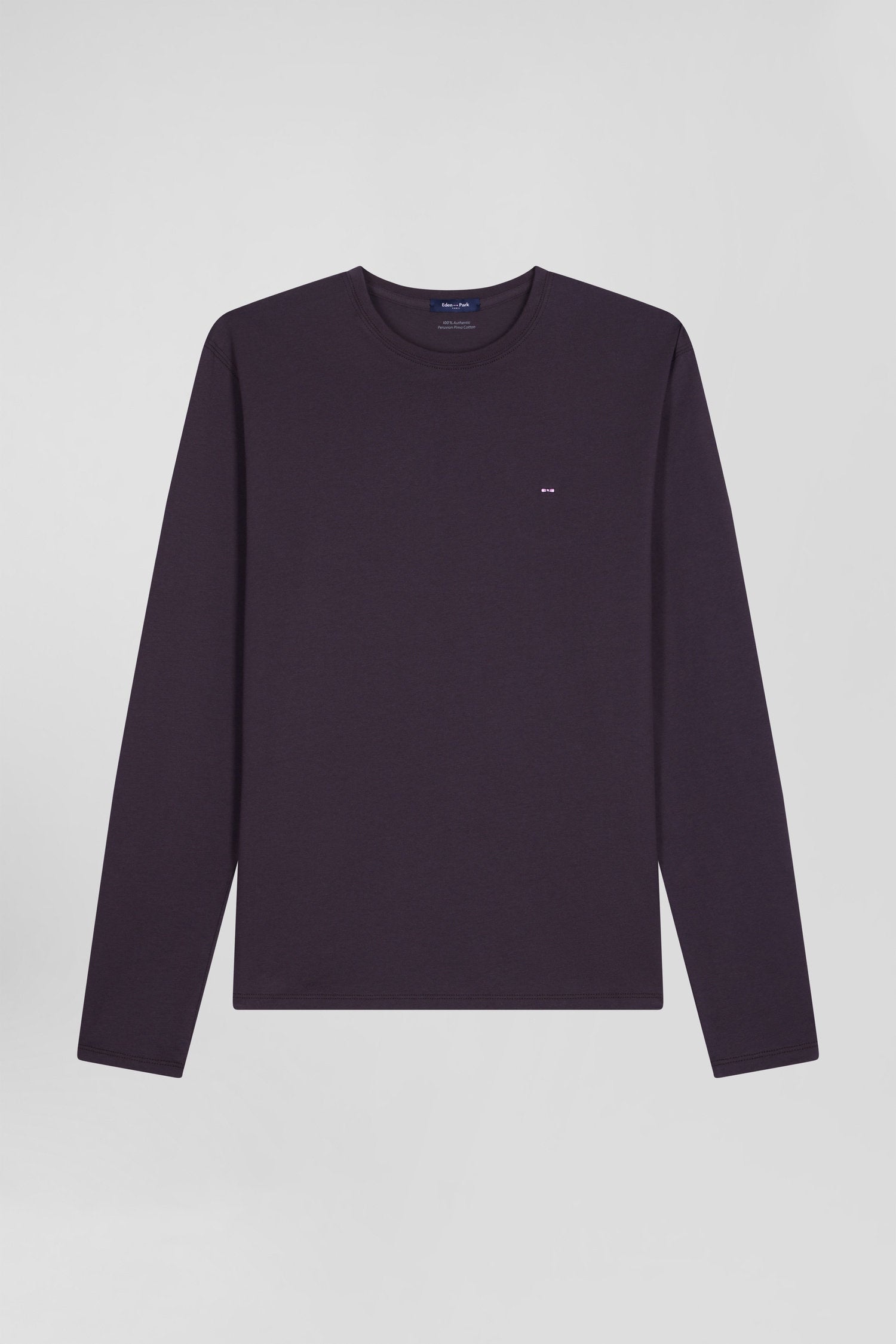 Regular Navy Blue Long-Sleeved Pima Cotton T-Shirt_04