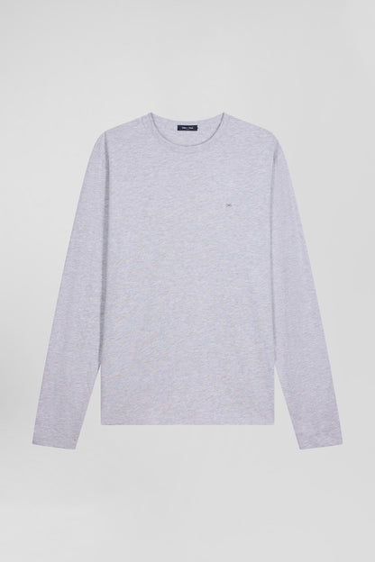 Regular Grey Long-Sleeved Cotton T-Shirt_04