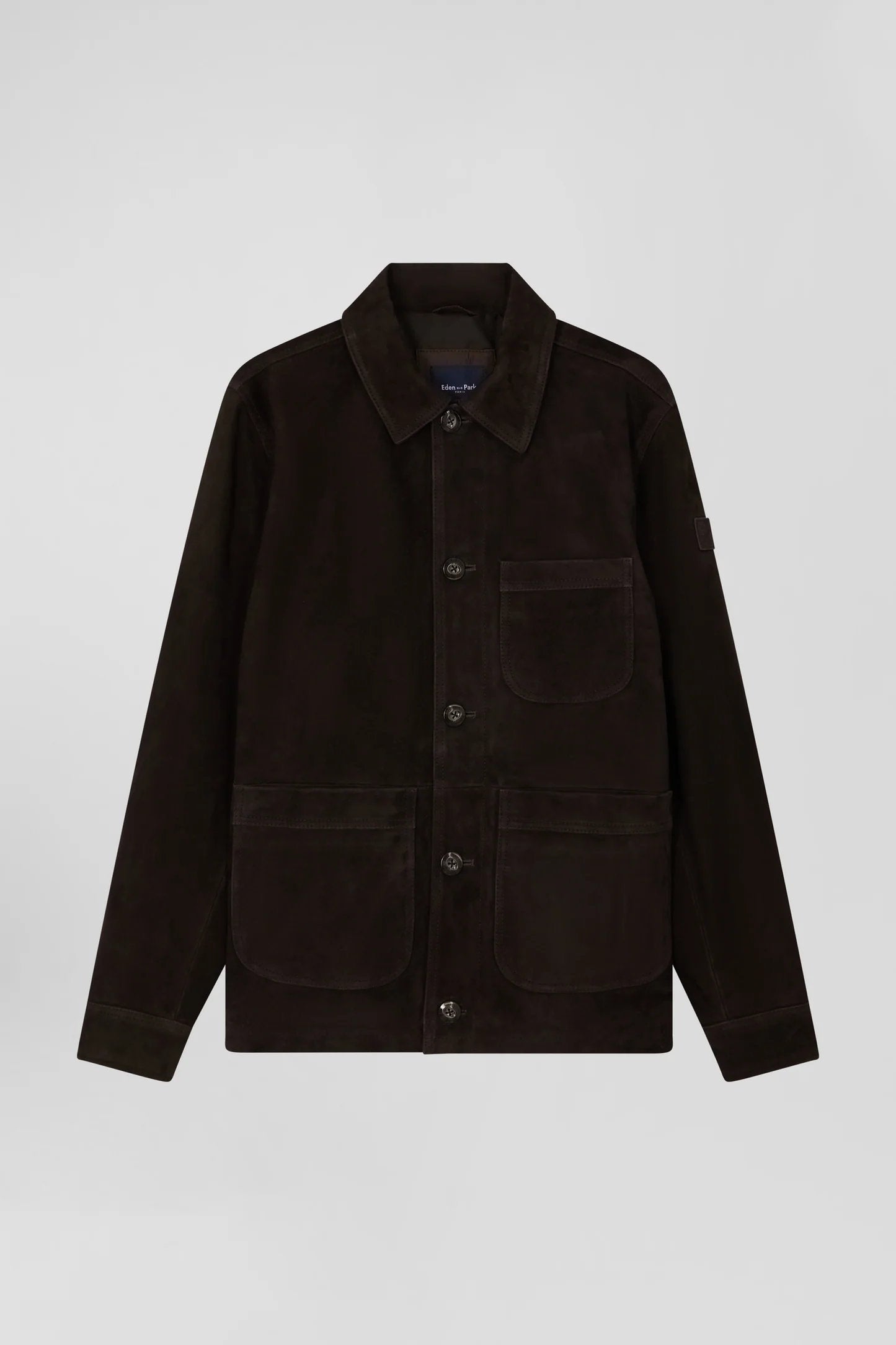 Dark Brown Suede Overshirt_H24PAMSU0003_MAF1_01