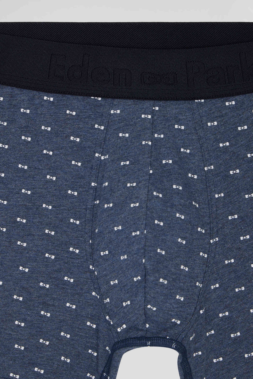 Set Of 2 Dark Blue Solid And Micro Pattern Stretch Cotton Boxers_04