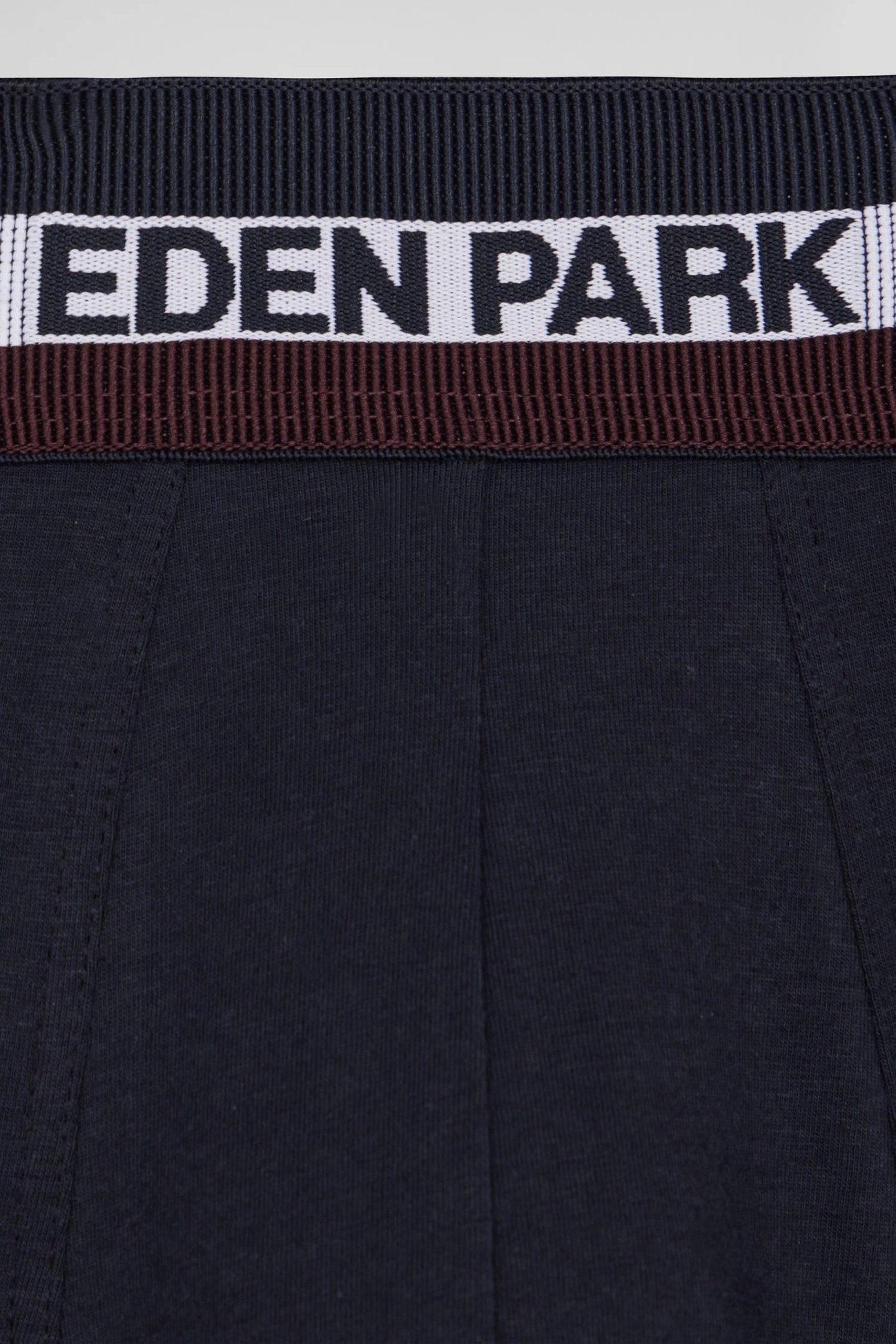 Set Of 2 Burgundy Stretch Cotton Boxers With Tricolor Waistband_04