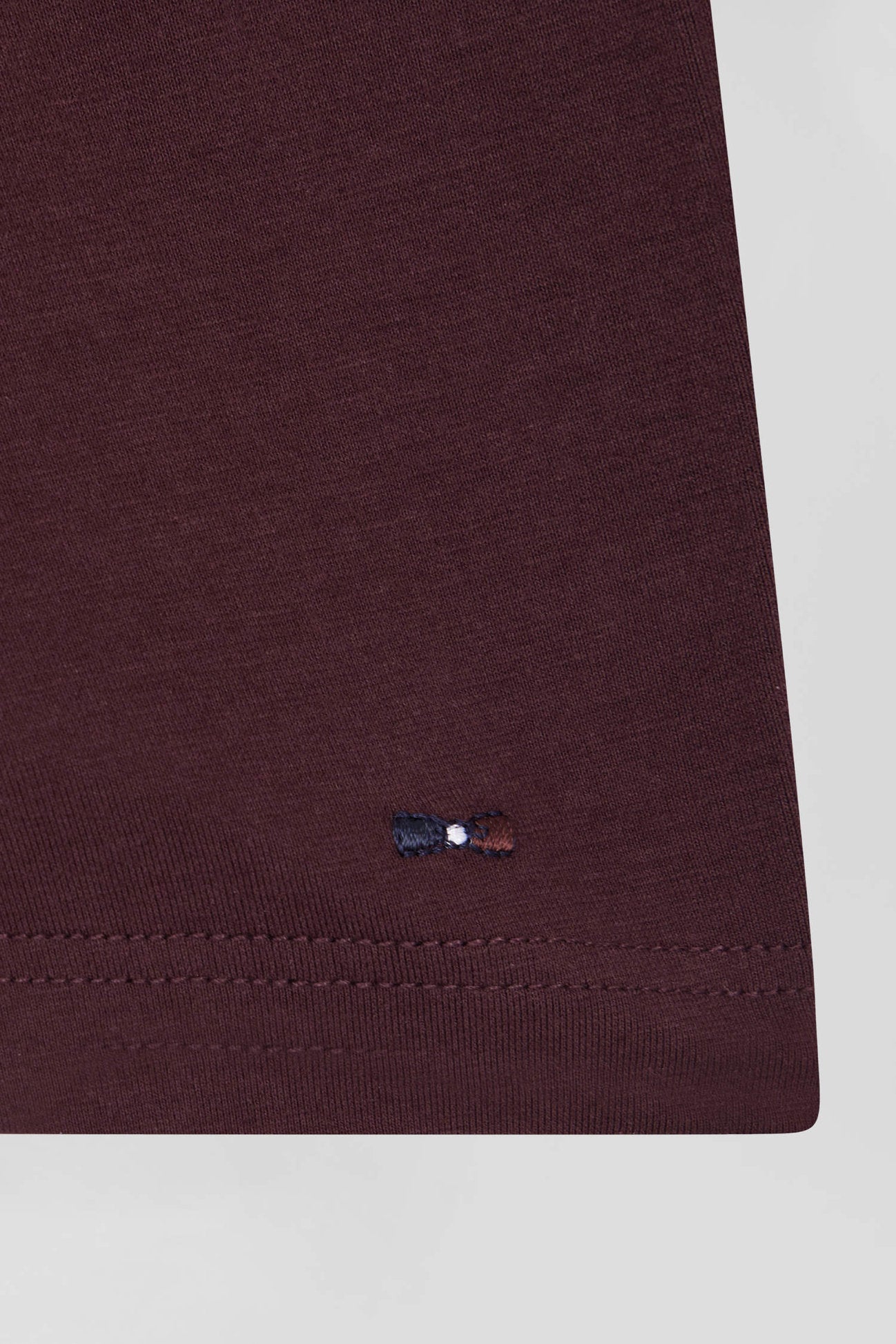 Set Of 2 Burgundy Stretch Cotton Boxers With Tricolor Waistband_05