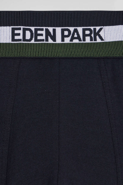 Set Of 2 Grey Stretch Cotton Boxers With Tricolor Waistband_03