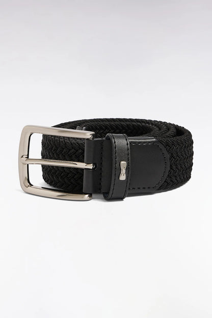 Eden Park_0_Black Elasticated Textile Belt_H25ACTCE0001_NO_01