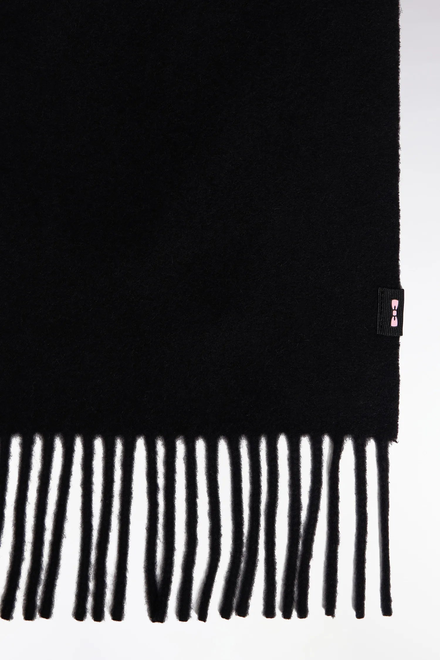 Eden Park_0_Black Virgin Wool Fringed Scarf_H25ACTEC0012_NO_01