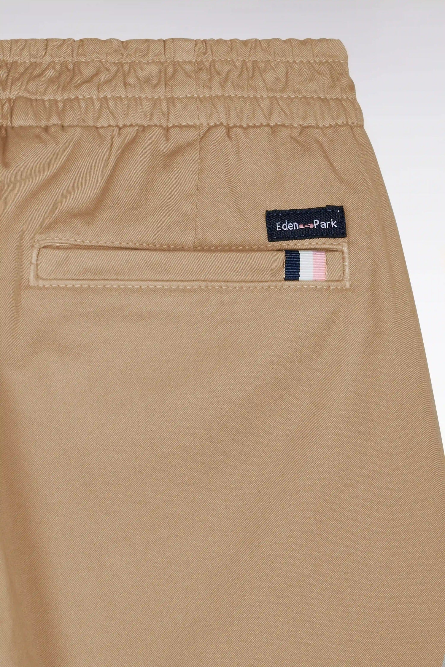 Eden Park_0_Wrinkle-Free Chinos in Camel Stretch Cotton - a Shooter_H25BAS0C0001_BEF4_02