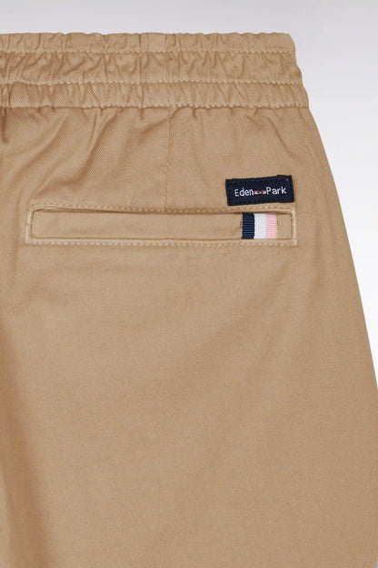Eden Park_0_Wrinkle-Free Chinos in Camel Stretch Cotton - a Shooter_H25BAS0C0001_BEF4_02