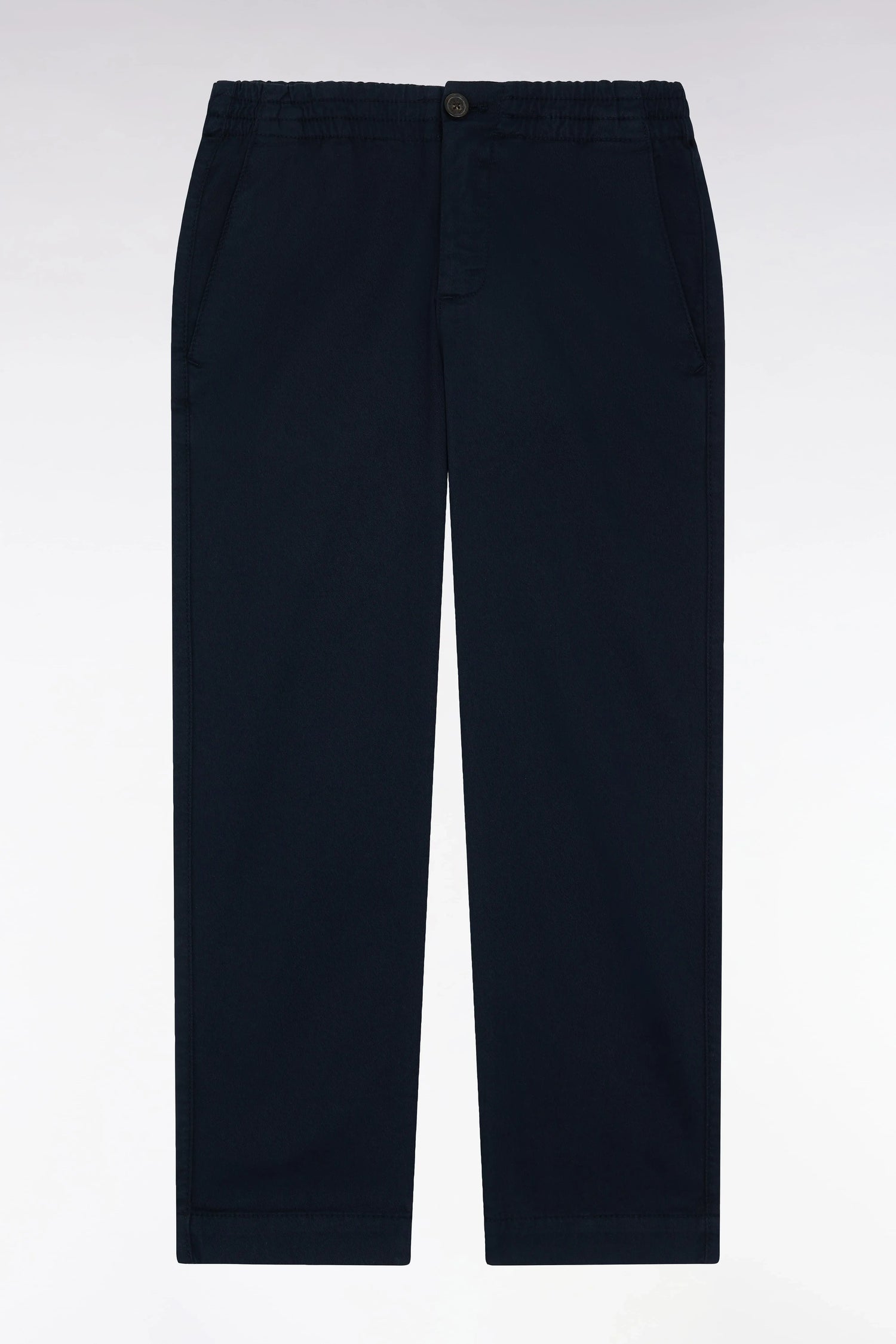Eden Park_0_Wrinkle-Free Chinos in Navy Stretch Cotton - a Shooter_H25BAS0C0001_BLF_01