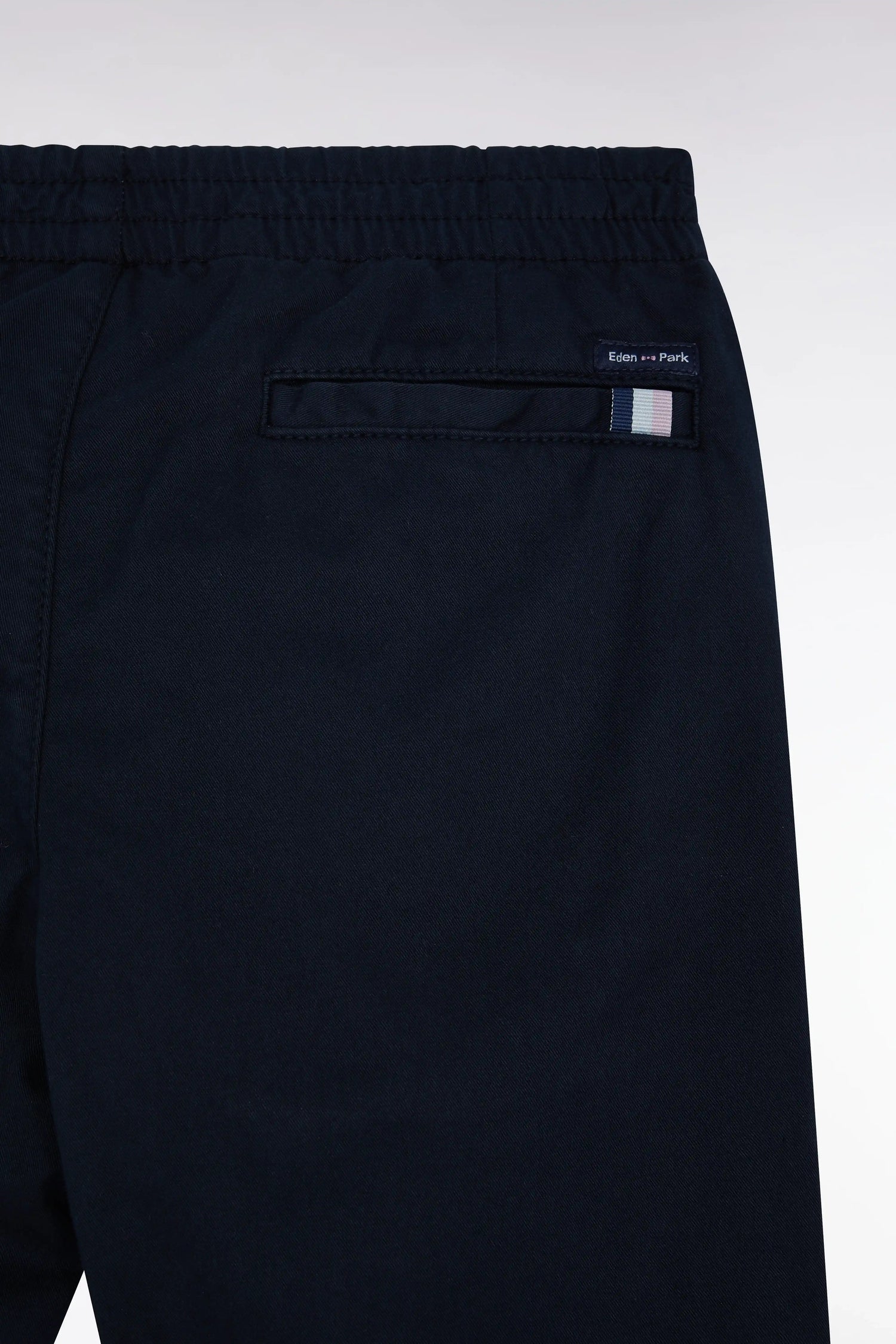 Eden Park_0_Wrinkle-Free Chinos in Navy Stretch Cotton - a Shooter_H25BAS0C0001_BLF_02