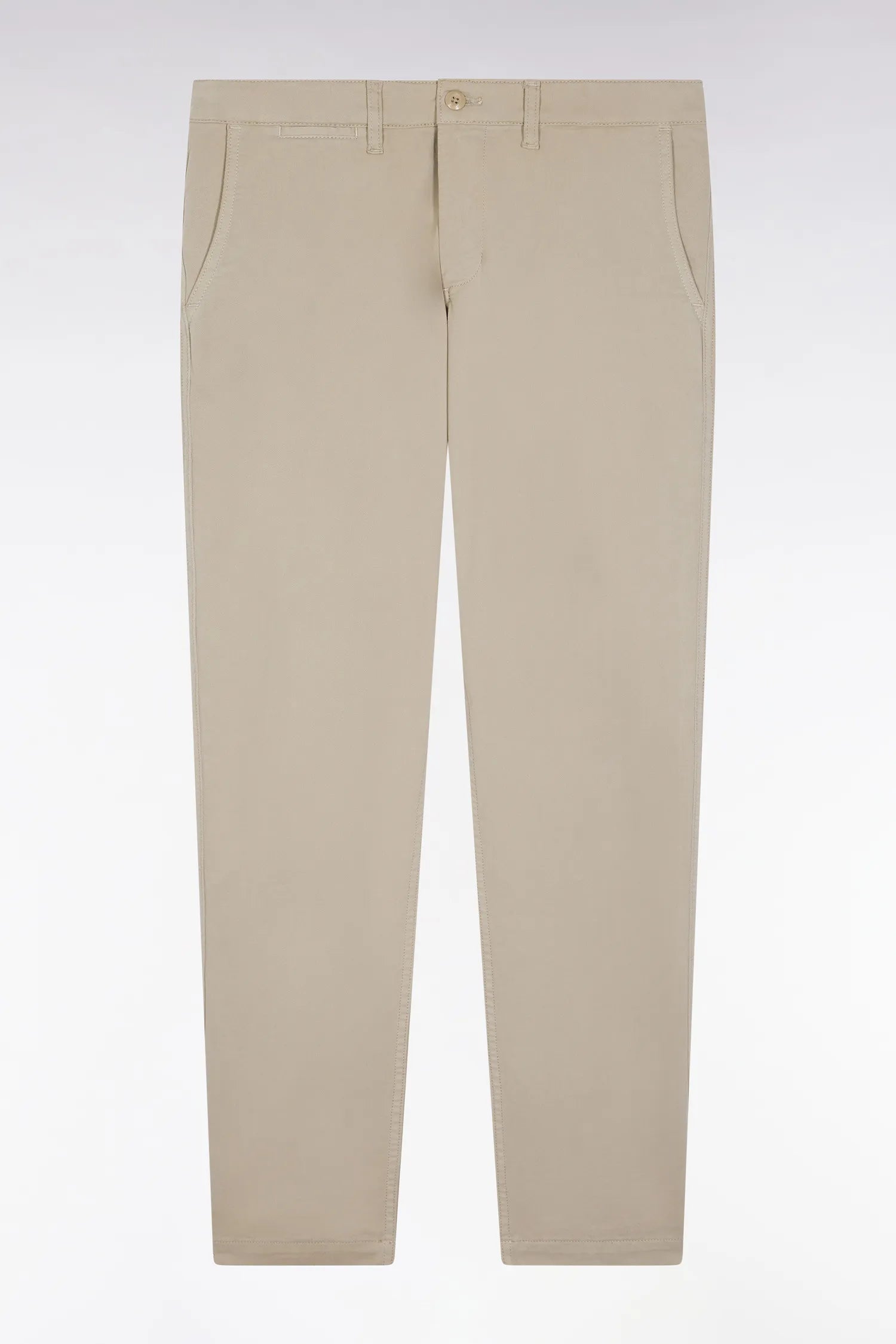 Eden Park_0_Wrinkle-Free Chinos in Beige Stretch Cotton_H25BAS0C0003_BEM27_02