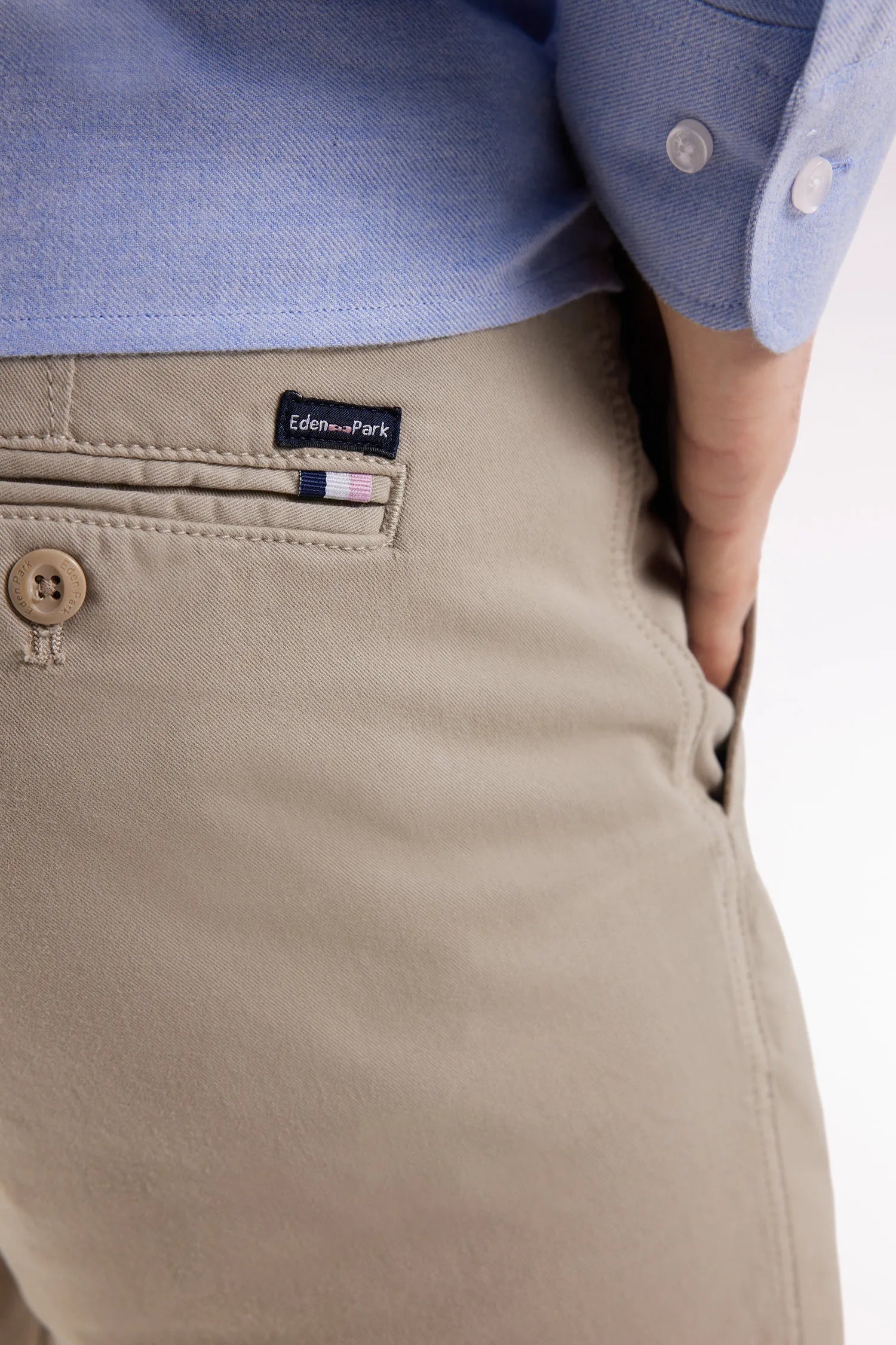 Eden Park_0_Wrinkle-Free Chinos in Beige Stretch Cotton_H25BAS0C0003_BEM27_04