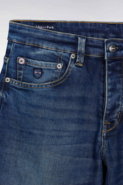 Eden Park_Blue_5-Pocket Jeans in Blue Stretch Denim Regular Fit_H25BAS5P0003_BLF3_06