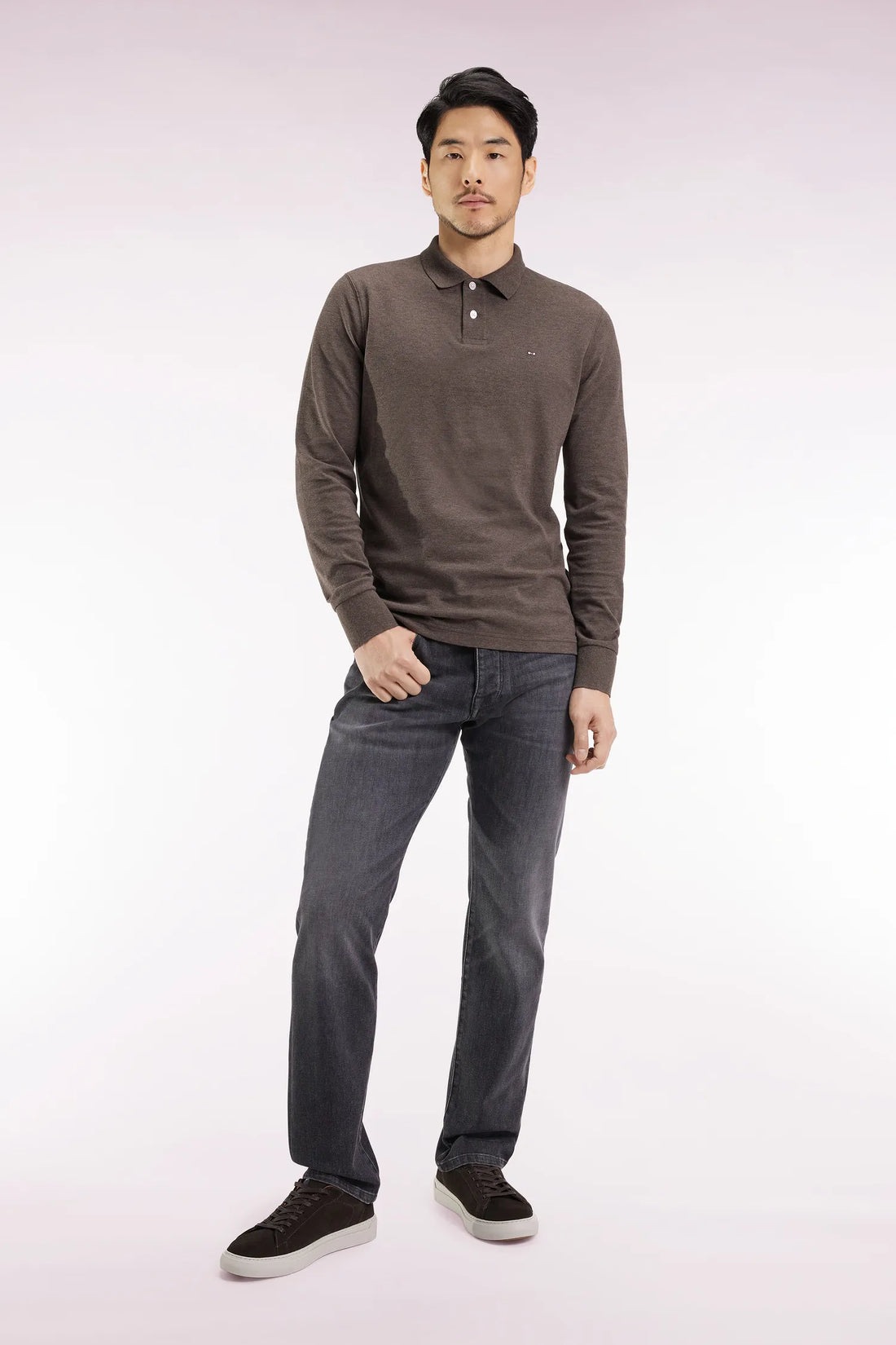Eden Park_Grey_5-Pocket Jeans in Faded Grey Stretch Denim Blend with a Regular Fit_H25BAS5P0011_GRF_01