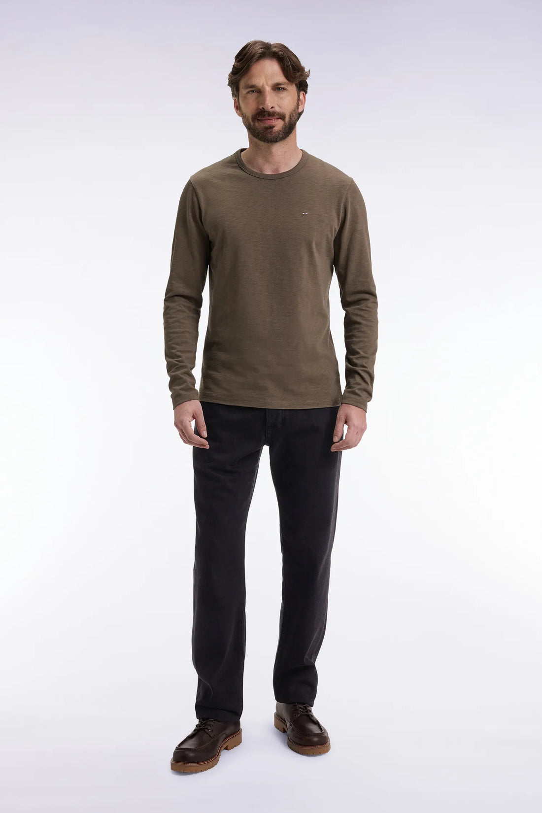 Eden Park_0_5-Pocket Jeans in Black Stretch Denim Blend with Regular Fit_H25BAS5P0020_NO_01