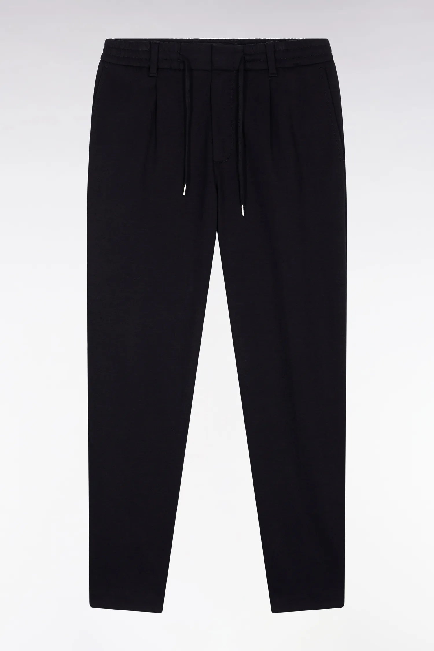 Eden Park_0_Double-Faced Jersey Trousers with Black Elastic Waistband with a Modern Fit_H25BASPA0008_NO_02