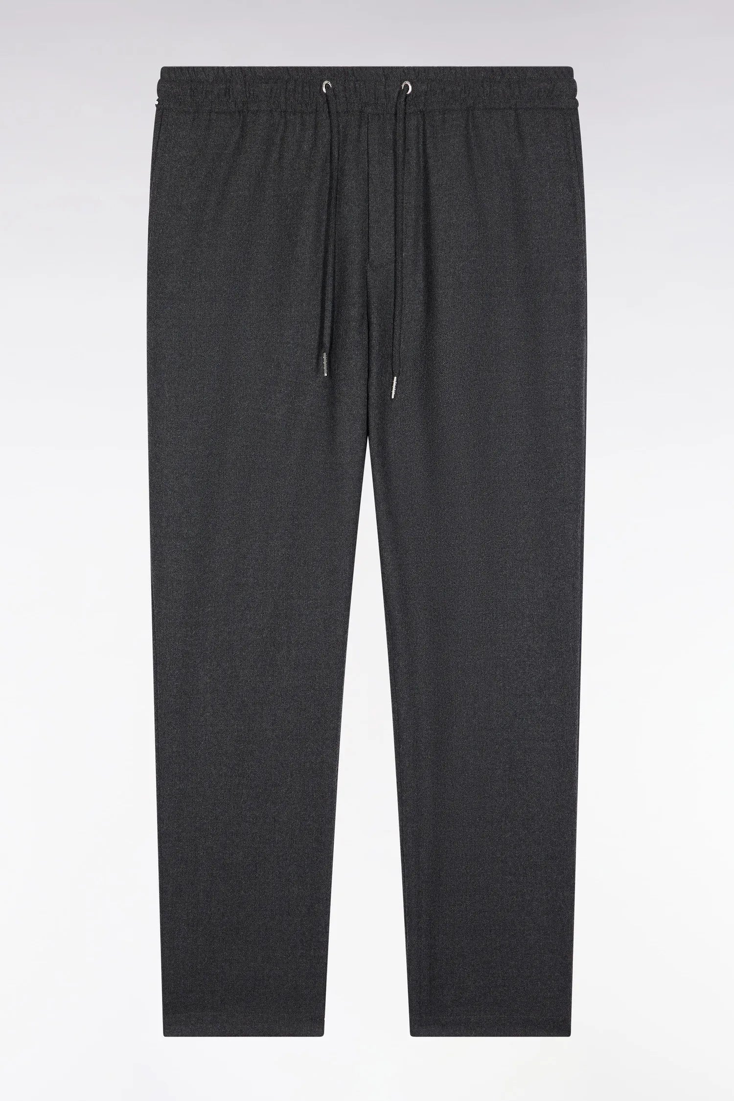 Eden Park_Grey_Heather Grey Elastic Waist Trousers with a Modern Fit_H25BASPA0018_GRF_02