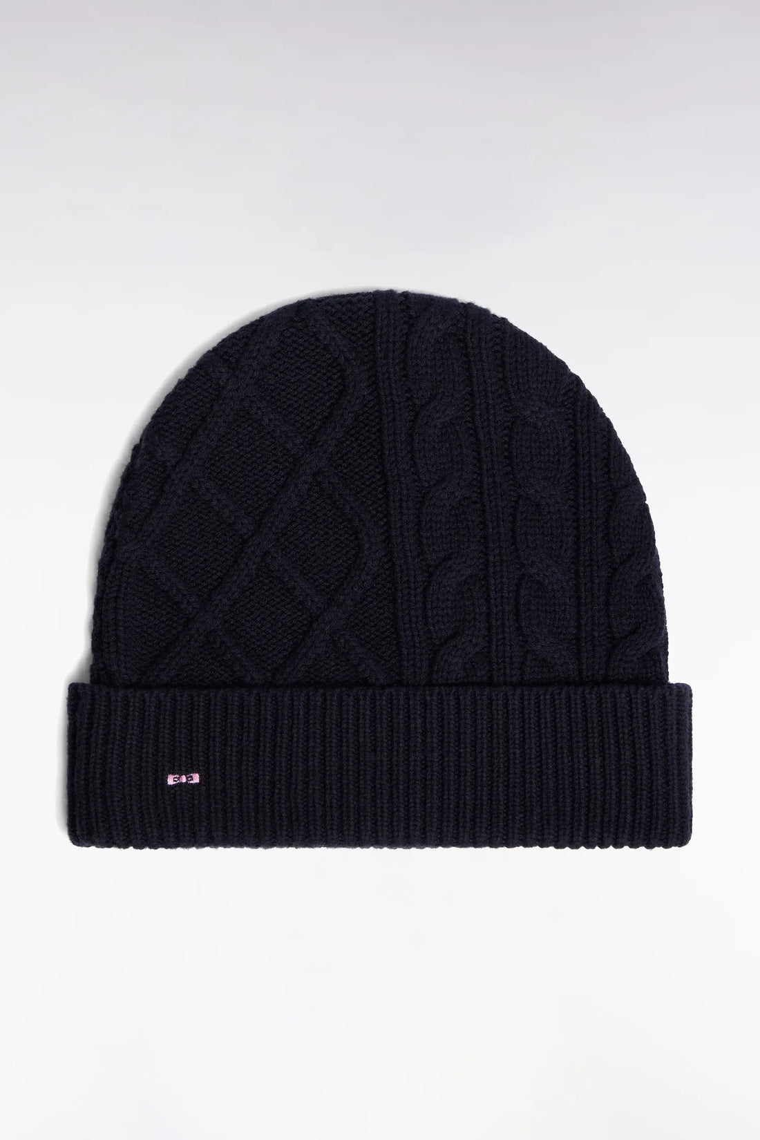 Eden Park_0_Cable Knit Hat in Wool and Navy Cotton_H25CHABN0014_BLF27_01
