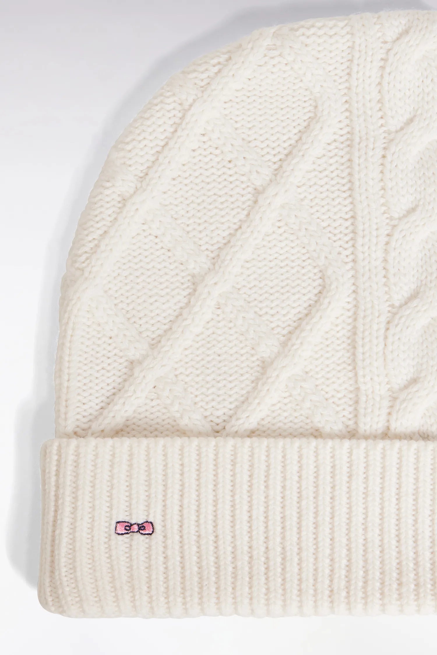 Eden Park_0_White Wool and Cotton Cable Knit Hat_H25CHABN0014_ECC_02
