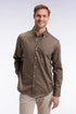 Eden Park_Green_Straight-Cut Khaki Cotton PiquŽ Shirt_H25CHECL0026_KAF7_01